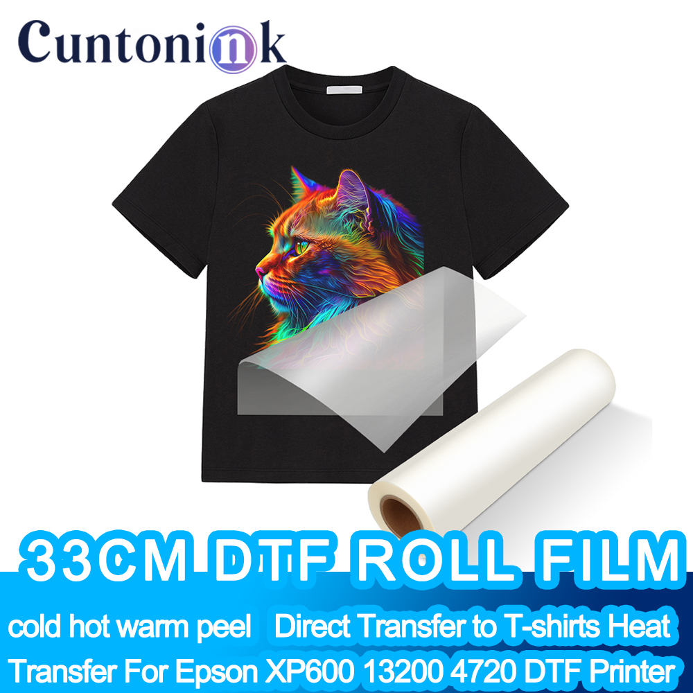Dtf Hot Peel Film - Рулон DTF ПЭТ-пленки 33 см, прямая