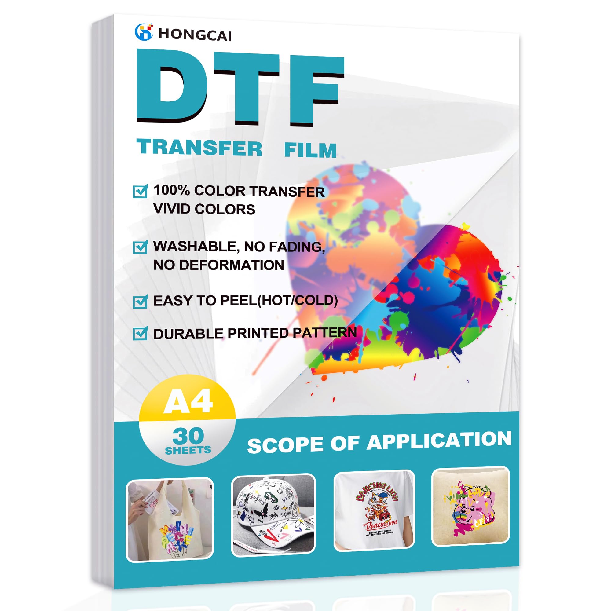 Dtf Hot Peel Film - Пленка для термопереноса HONGCAI, 30 листов,