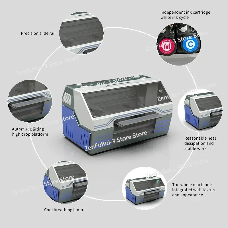 УФ-принтер формата А2 для 3D-п – обзор и цена Uv Flatbed Printer